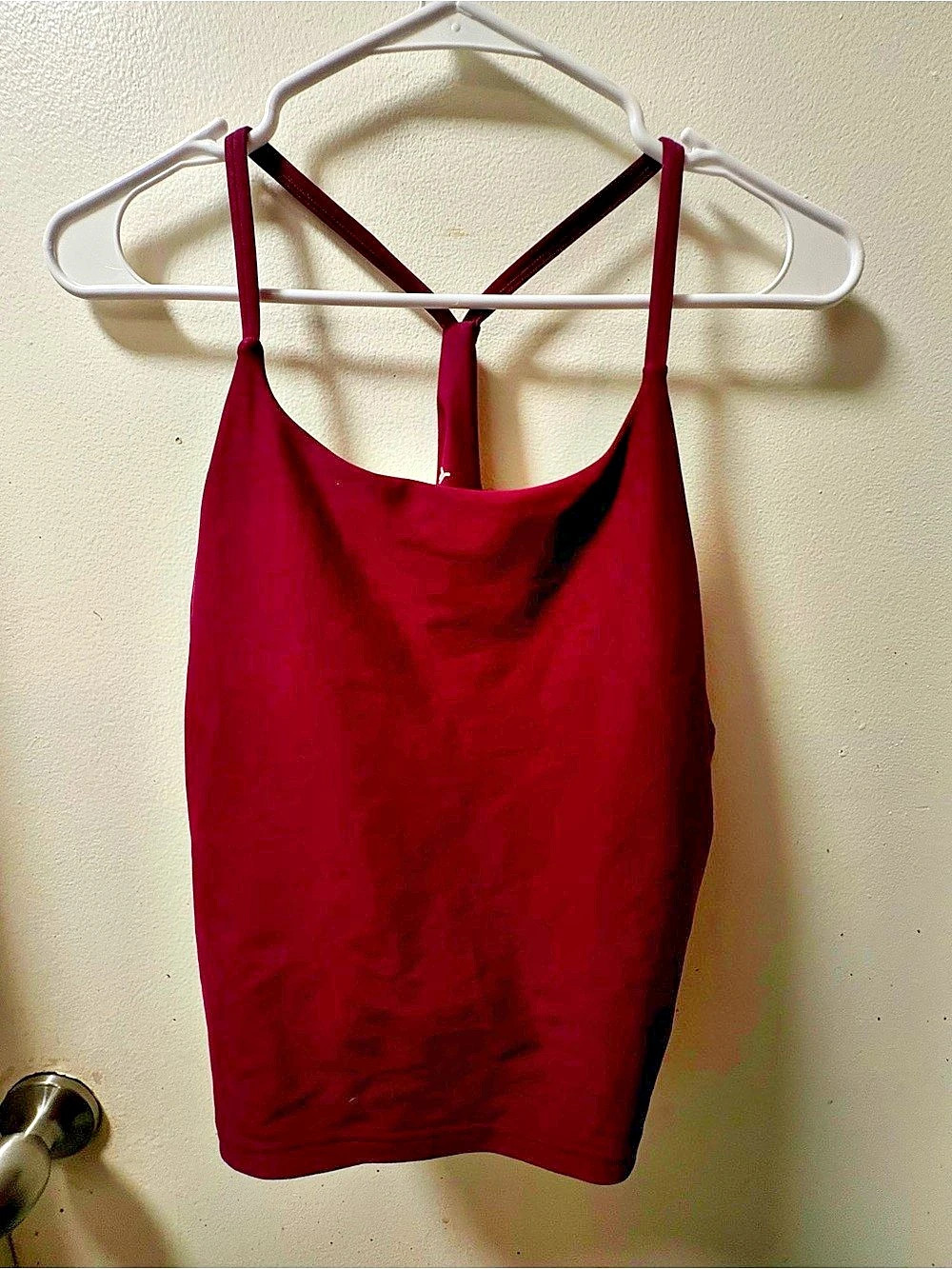Old Navy Powersoft Light Support Built-In Bra Tank Red XL